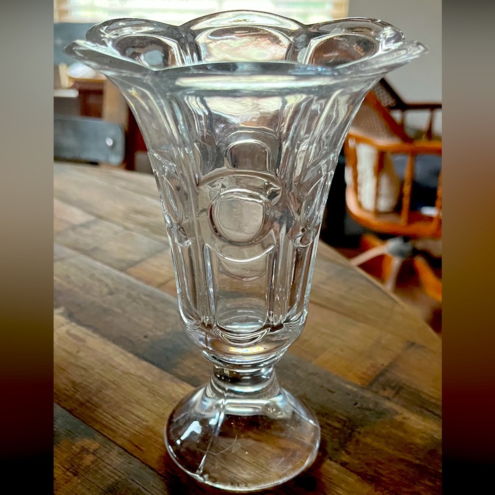 Vintage Glass Vase. Based on an old pattern. Great shape.